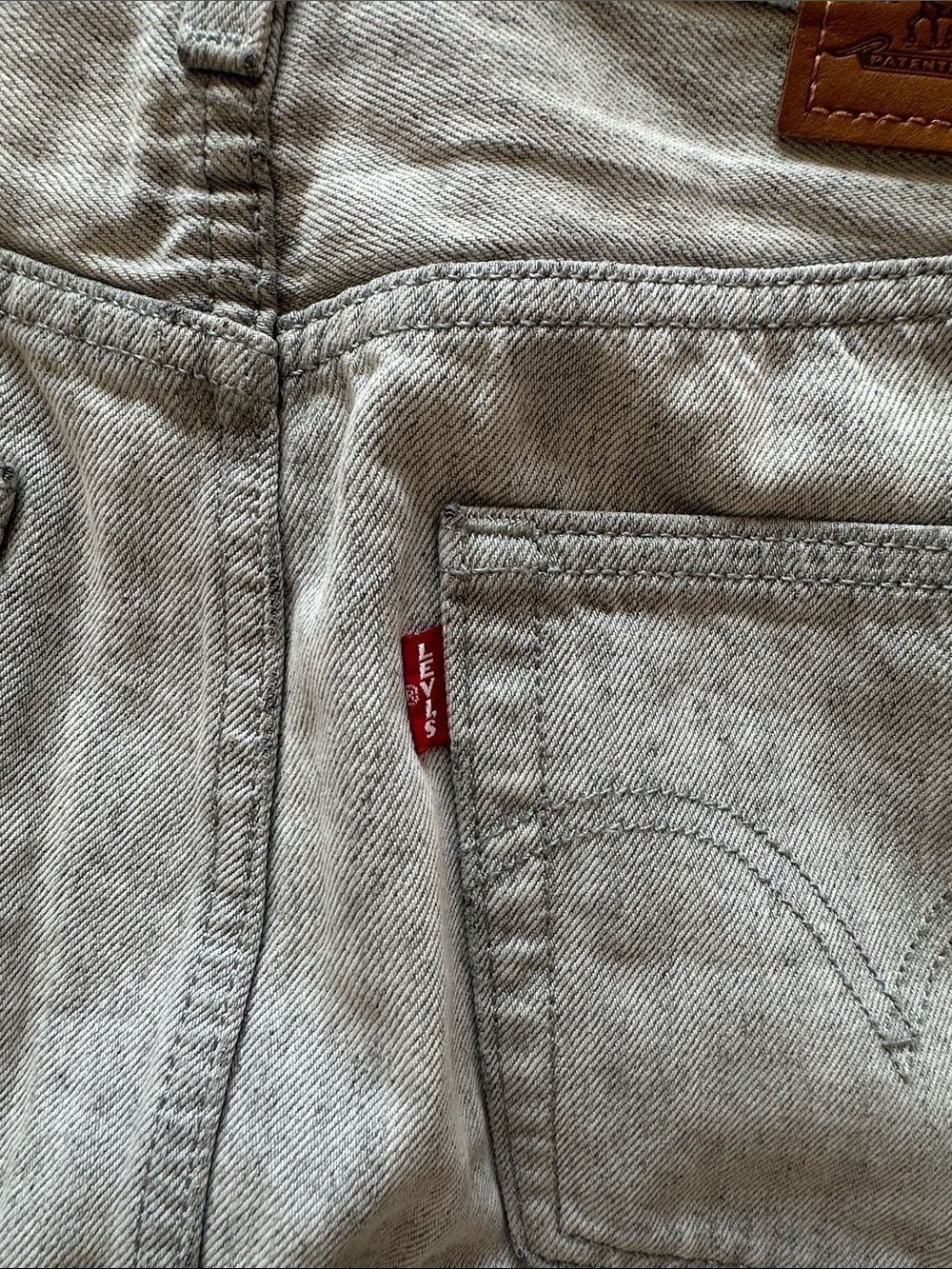 Levi's Light Gray Denim Mini Skirt - Picture 5 of 6